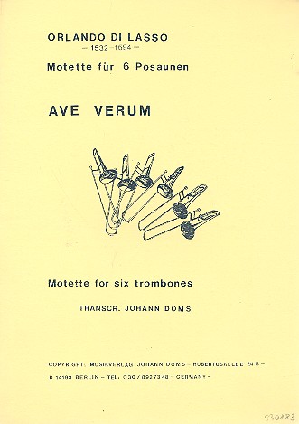 Ave verum für 6 Posaunen