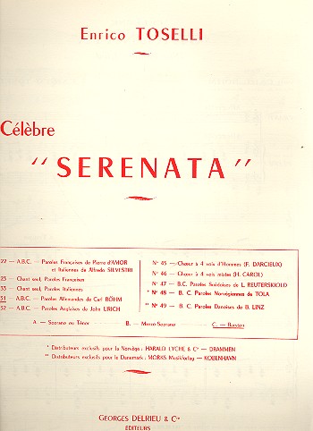 Célèbre serenata