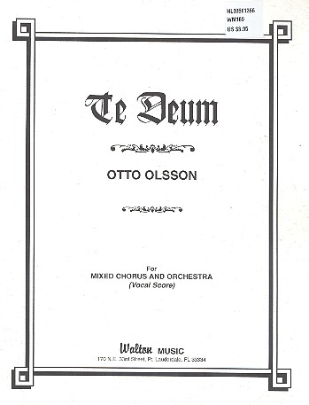 Te deum op.25 for mixed chorus and