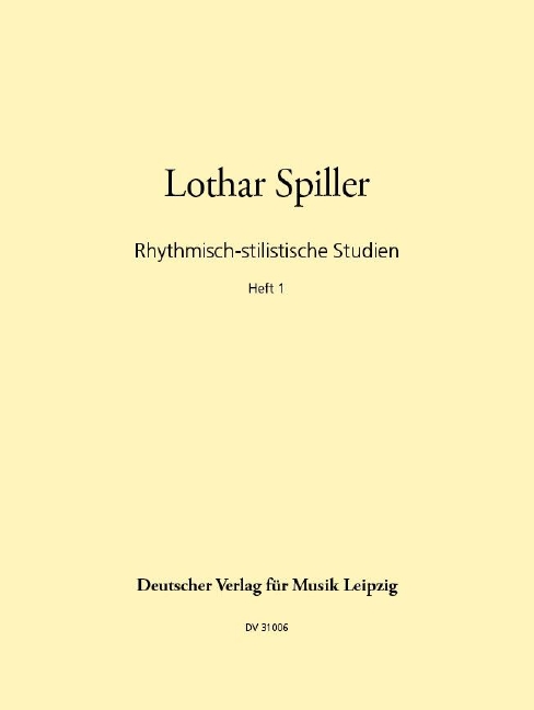 Rhythmisch-stilistische Studien Band 1