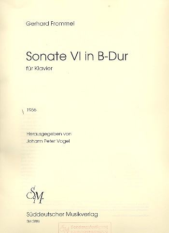 Sonate B-Dur Nr.6 für Klavier