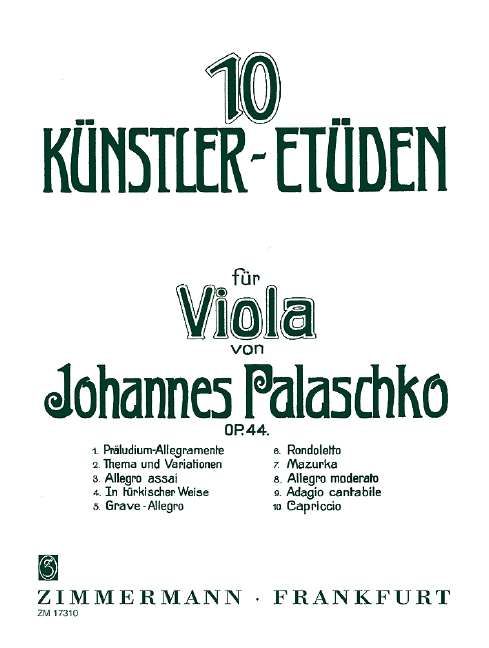 10 Künstleretüden op.44