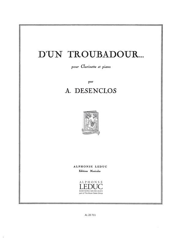 D'un troubadour pour