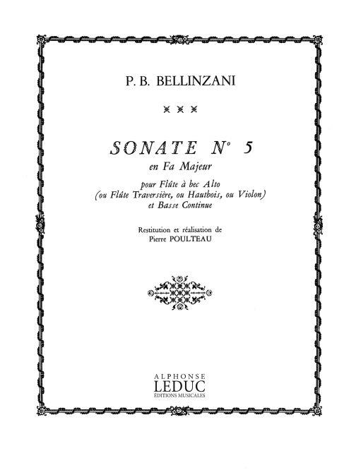 SONATE NO.5 EN FA MAJEUR POUR