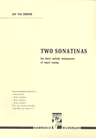 2 Sonatinas for 3 melody instruments