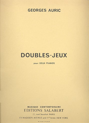 DOUBLES-JEUX 1 POUR 2 PIANOS