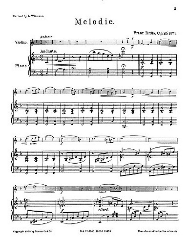 Melodie op.26,1