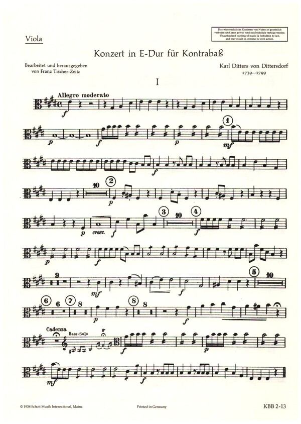 Konzert E-Dur Krebs 172