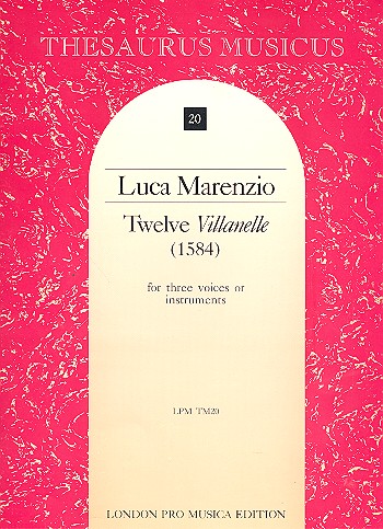 12 villanelle (1584) for 3 voices