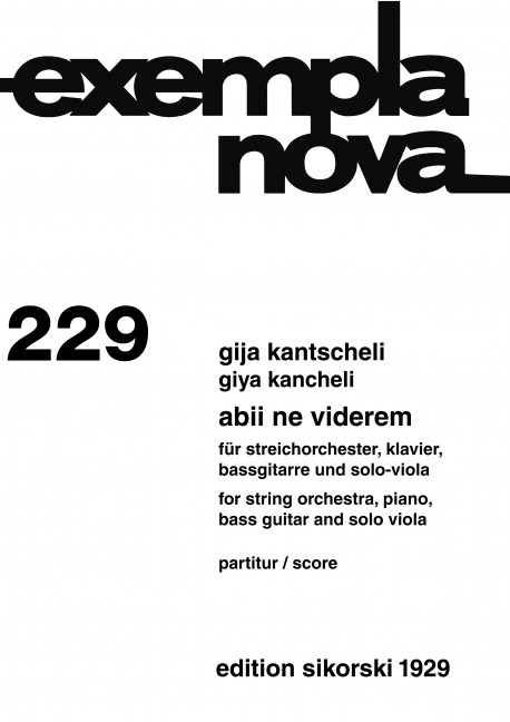 Abii ne viderem für Streichorchester,