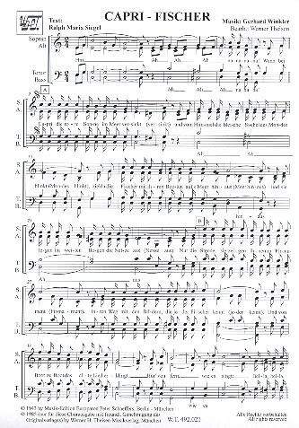Capri-Fischer für gem Chor