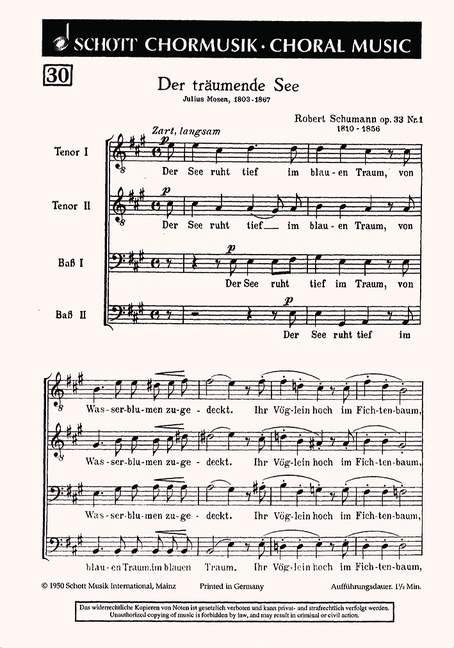 Der träumende See op. 33/1