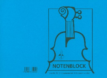 Notenblock DIN A5 quer 6 Systeme