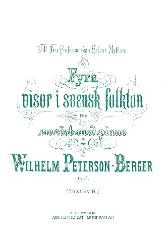 Fyra visor i svensk folkton op.5