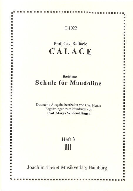 Berühmte Schule für Mandoline Band 3