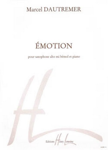EMOTION POUR SAXOPHONE ALTO ET