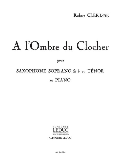 A l'ombre du clocher pour saxophone