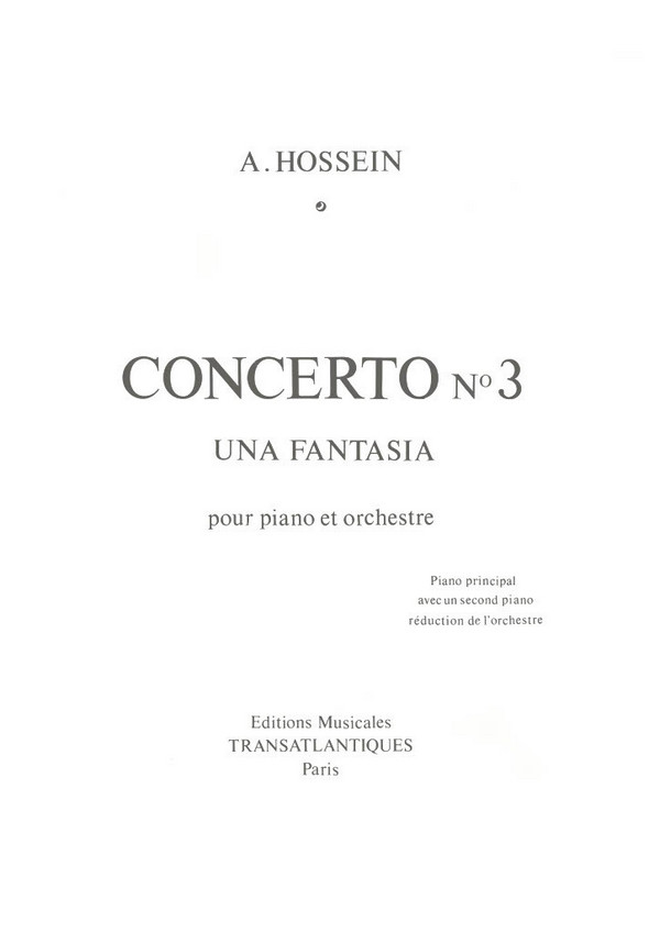 concerto no.3 (una fantasia) pour piano et orchestre