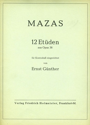 12 Etüden aus op.36 für Kontrabaß