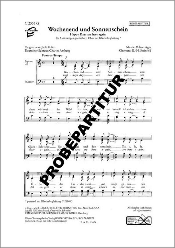 Wochenend und Sonnenschein