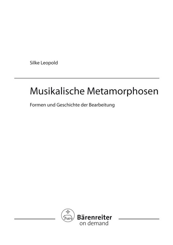 Musikalische Metamporphosen