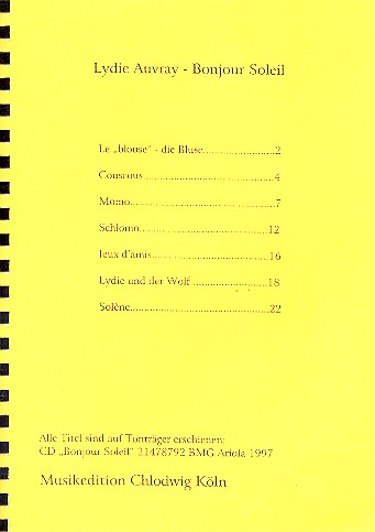 Lydie Auvray Bonjour soleil