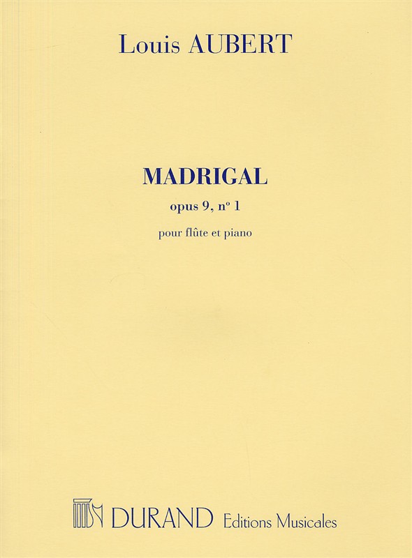 Madrigal op.9,1 pour flute et piano