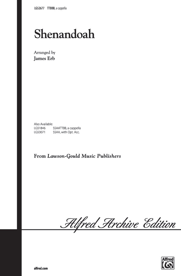 Shenandoah for male chorus (TTTBB)