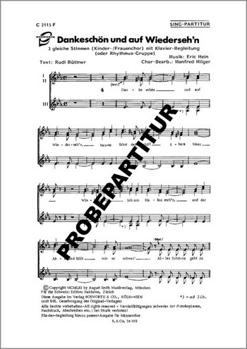 DANKESCHOEN UND AUF WIEDERSEHN