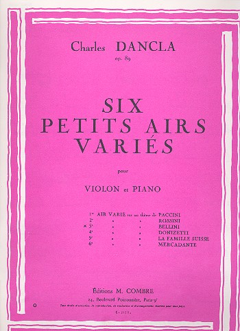 Air varié op.89,3 sur un thème de