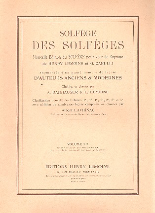 Solfège des solfèges vol.1d