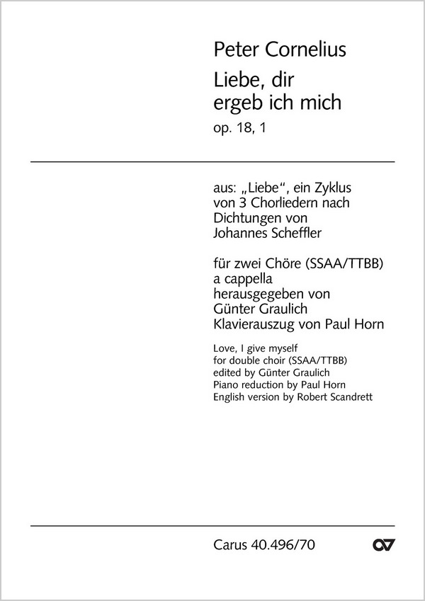 LIEBE DIR ERGEB ICH MICH OP.18,1