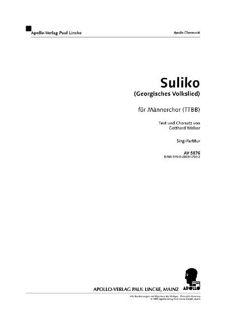 Suliko für Männerchor