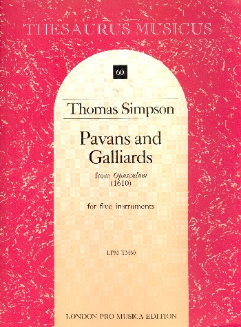 Pavans and galliards from opusculum