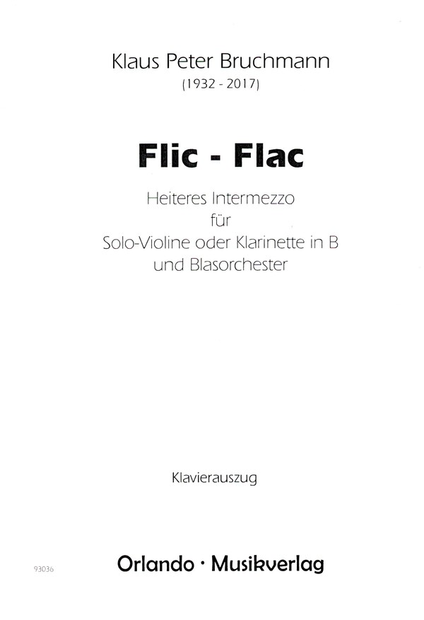 Flic-Flac für Solo-Violine und Blasorchester