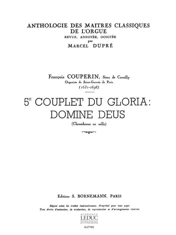 DOMINE DEUS COUPLET NO.5 DU GLORIA