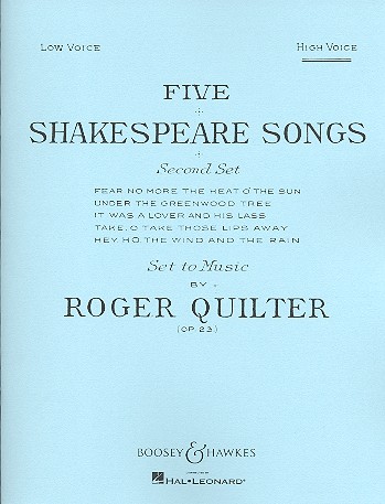 5 Shakespeare songs op.23