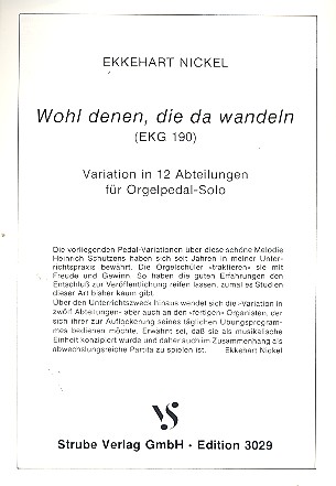 Wohl denen, die da wandeln (EKG 190)