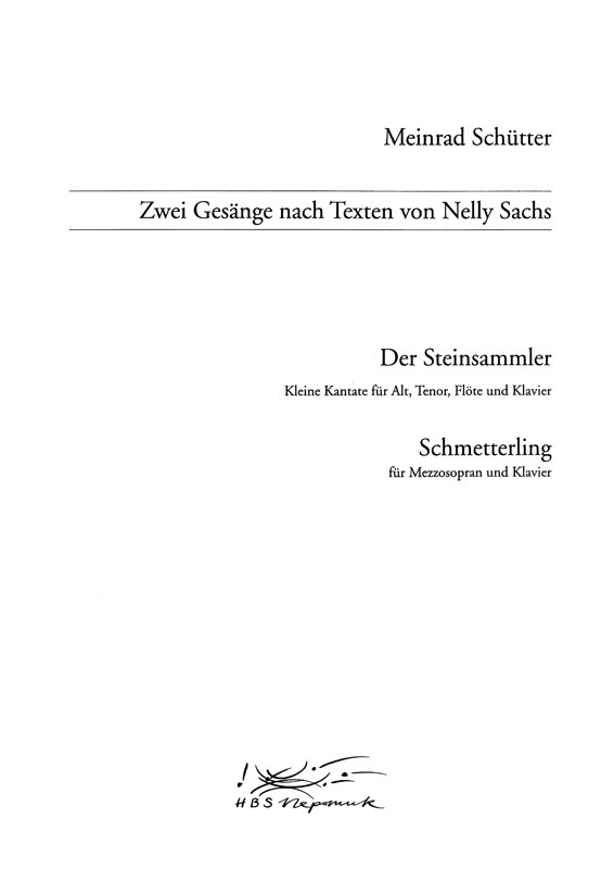 2 Gesänge nach Texten von Nelly Sachs