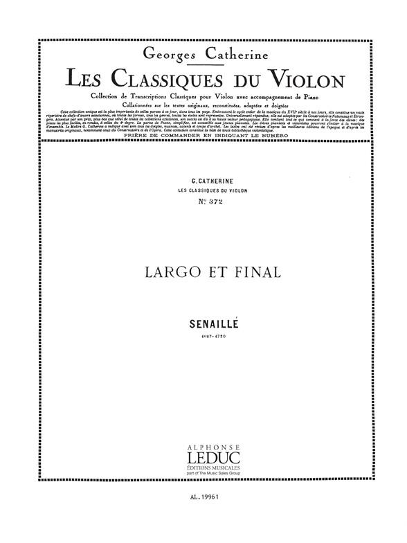 LARGO ET FINAL POUR VIOLON ET PIANO