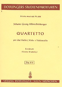 STREICHQUARTETT STUDIENPARTITUR