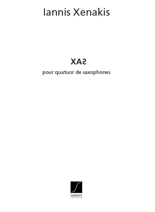Xas pour quatuor de saxophones