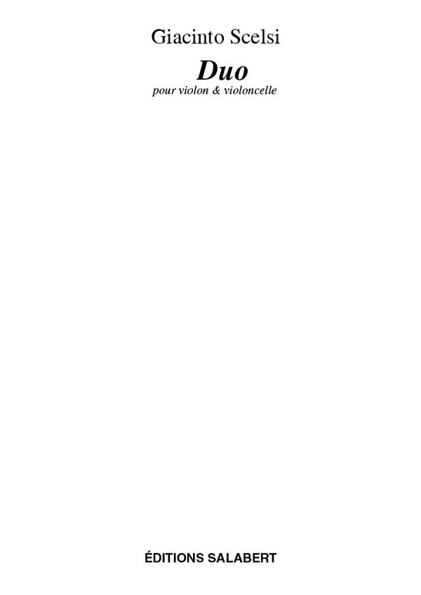Duo pour violon et violoncelle