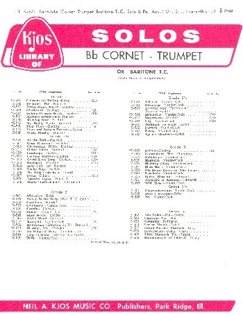 Fantaisie for cornet (trumpet) or