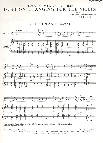 22 Melodies from Position Changing