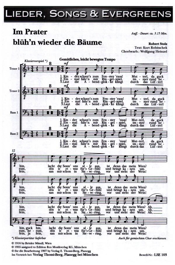 Im Prater blühn wieder die Bäume