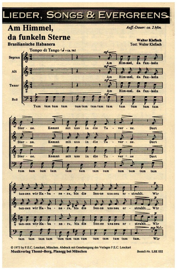 Am Himmel da funkeln Sterne