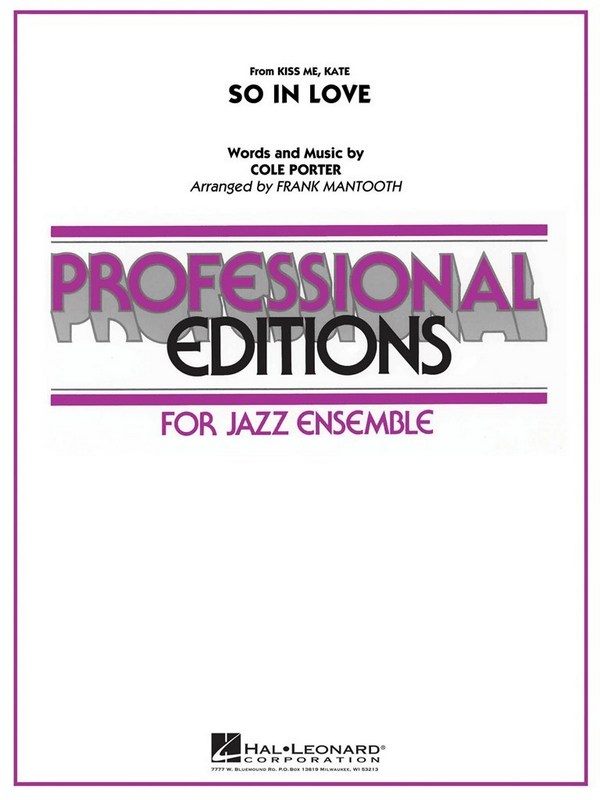 SO IN LOVE: FOR JAZZ ENSEMBLE