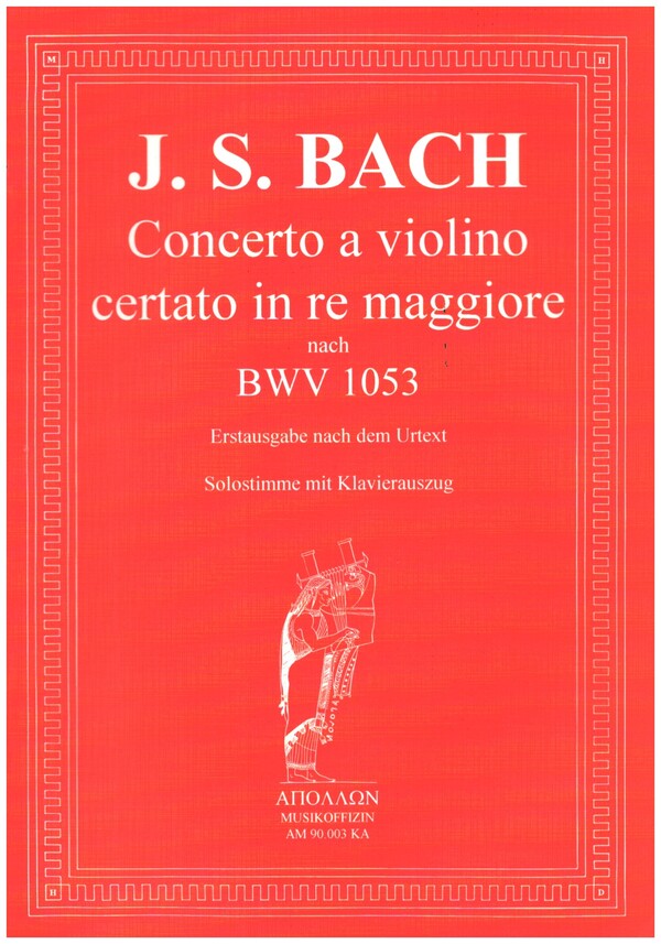 Concerto re maggiore a violino concertato nach BWV1053