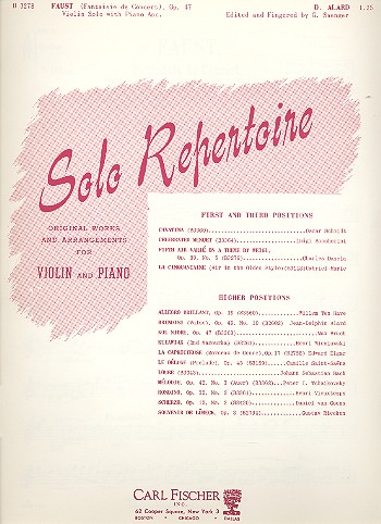 Faust Fantaisie de concert op.47